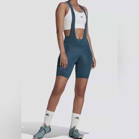 adidas Pants - Adidas Women's Teal Parley  Cycling Shorts bib NWT